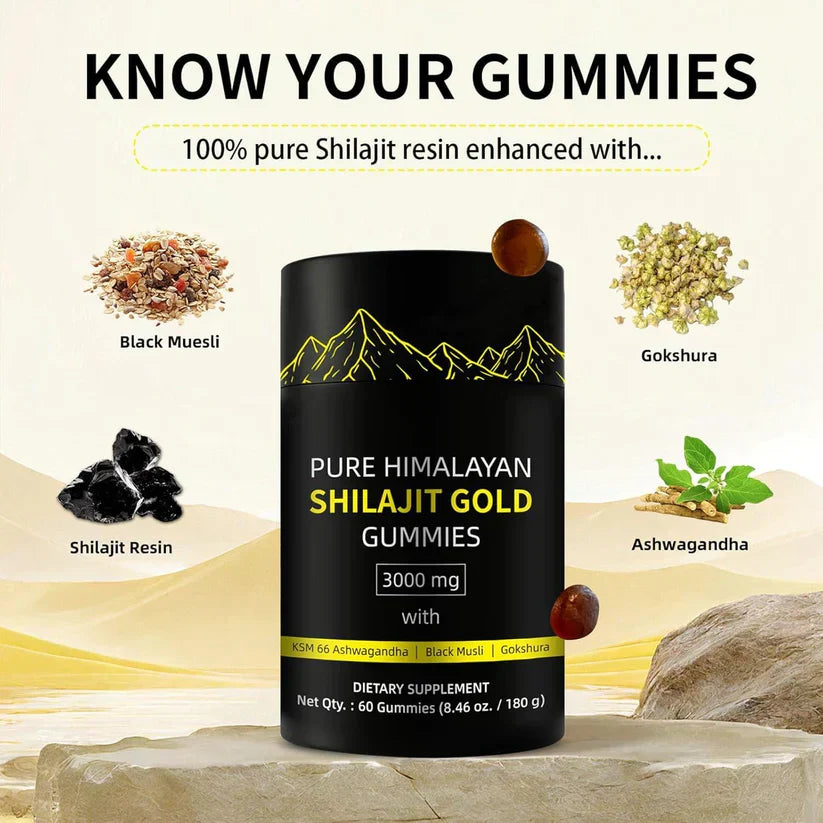 Zerocart™ - Pure Himalayan Shilajit Gold Gummies (Buy 1 Get 1 Free)